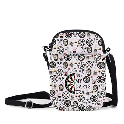 MNIGIU Funny Dart Gift For Dart Player In My Darts Era Crossbody Bag Dartboard Paint Shoulder Bag Dart Game Queen Gift - color: In My Darts Era