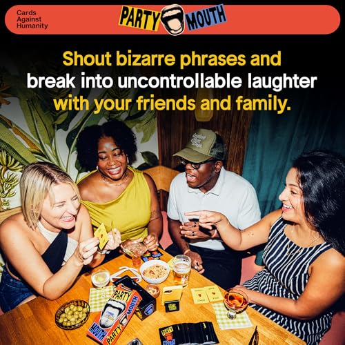 Party Mouth by Cards Against Humanity • A Fun Nasty New Card Game | Draw two words, lock eyes, and try to shout them in the same order. Ages 17+. We can't show you most of the cards on Amazon.