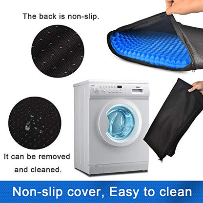 Gel Seat Cushion, Cooling Honeycomb Design for Office Chair Car Wheelchair | Cool & Breathable, Soft & Comfortable - color: Blue