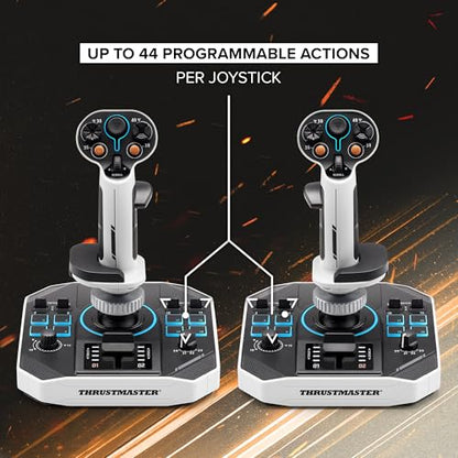 Thrustmaster Sol-R2 HOSAS Dual Space Combat Flight Joystick Set - PC | 88 programable actions buttons, 2 detachable grips, 2 throttles, zero drift, interchangeable rests, backlit sci-fi design - style: Sol-R2 HOSAS