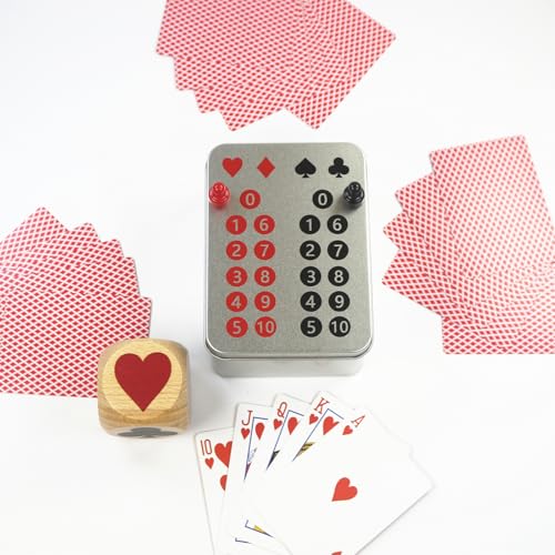 Euchre Marker Dice Cube (2 in) Scorer Board Playing Cards Scoreboard Marker Game Dice Indicator for Euchre Enthusiasts