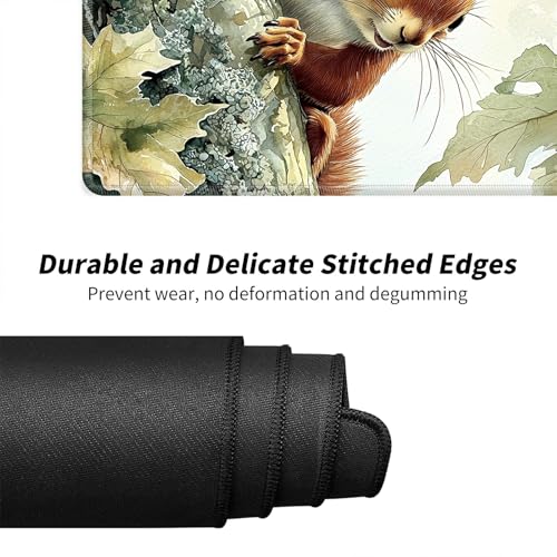 Cute Little Squirrel for MTG & TCG Playmat Mouse Pad,BFDHGQZC 24" x 14" Game Mat for MTG/RPG/CCG Trading Card Game Playmats Table Mat Perfect for Card Games Video Games Computer Office - color: Cute Little Squirrel