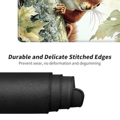 Cute Little Squirrel for MTG & TCG Playmat Mouse Pad,BFDHGQZC 24" x 14" Game Mat for MTG/RPG/CCG Trading Card Game Playmats Table Mat Perfect for Card Games Video Games Computer Office - color: Cute Little Squirrel