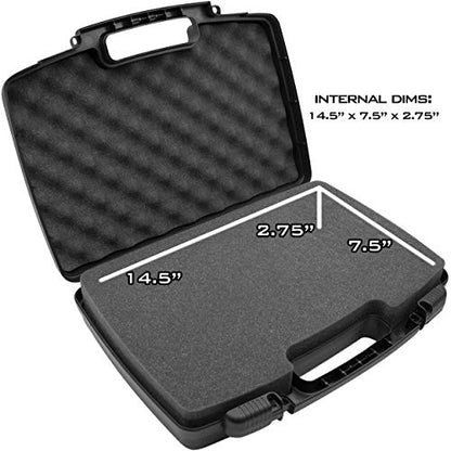 CASEMATIX Hard Shell Miniature Storage Travel Case - 30 Figurine Miniature Organizer and Miniatures Carrying Case with Foam Compatible with Roleplaying Minis