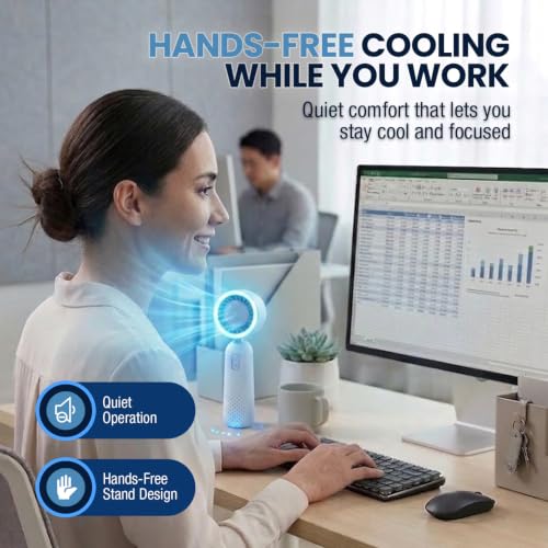 Arctic Air Cool Touch - Portable Handheld Fan, Mini USB Rechargeable, Personal Hand Fan for Cooling, Compact & Lightweight, 4-Speed Adjustable, Battery-Powered, Quiet & Perfect for Travel & Outdoor