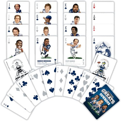 MasterPieces Family Games - Dallas Cowboys All-Time Greats Playing Cards - Officially Licensed Playing Card Deck for Adults, Kids, and Family - style: Dallas Cowboys