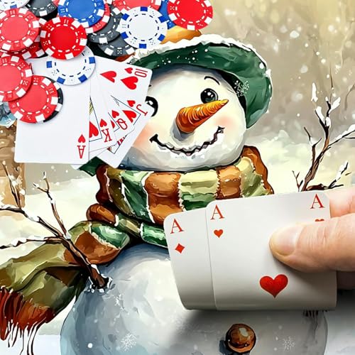 Snowman with Hat for MTG & TCG Playmat Mouse Pad,BFDHGQZC 24" x 14" Game Mat for MTG/RPG/CCG Trading Card Game Playmats Table Mat Perfect for Card Games Video Games Computer Office - color: Snowman With Hat