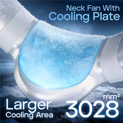 Cooling fan neck ac air conditioner, Rechargeable Neck Fan with Semiconductor Cooling Plate, 7000mAh Portable Battery, 3+ Hours Runtime, 360g Lightweight Wearable for Travel, Hot Flashes, and Outdoor.