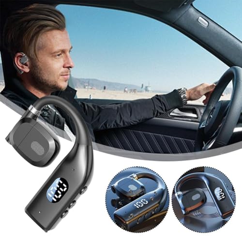 Open Ear Bluetooth Headset V5.4 – Business Wireless Headphones with 200H Standby, 0.5H Fast Charging, 10M Stable Connection, Clear Voice for Office, Driving, Remote Work (1pcs) - size: 1pcs