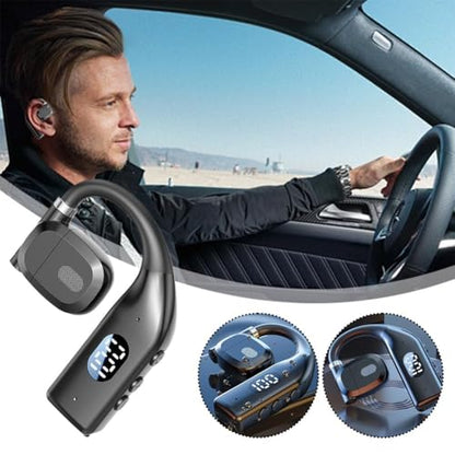 Open Ear Bluetooth Headset V5.4 – Business Wireless Headphones with 200H Standby, 0.5H Fast Charging, 10M Stable Connection, Clear Voice for Office, Driving, Remote Work (1pcs) - size: 1pcs