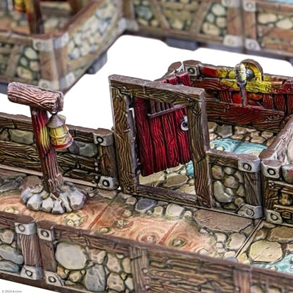 Dungeons & Lasers Prepainted Terrain Sets for DND and Tabletop RPG Games - 5E Compatible with 28mm-32mm Scale Miniatures - Modular Design for Fast Assembly (Dwarven Mine) - style: Dwarven Mine