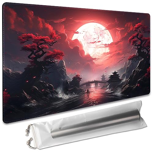 Board Game 14x24in MTG Playmat Compatible for OCG CCG RPG TCG Playmats (Blood Moon Secrets) - color: Blood Moon Secrets