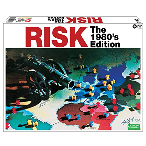 Risk The 1980's Edition, Strategy Board Game, by Winning Moves Games USA | Original 1980's Artwork and Components, World Domination, 2 to 6 Players, Ages 8+