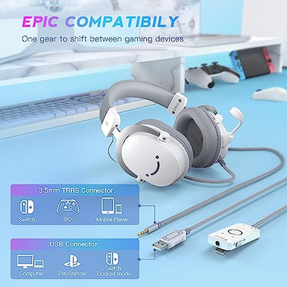 FIFINE Streaming USB Microphone Kit and PC Gaming Headset,Condenser RGB Mic Set on PS4/PS5,Plug and Play for Music Recording,Gaming,Over-Ear Wired Headphones for Computer,Controller,Xbox(A6TW+H9W)