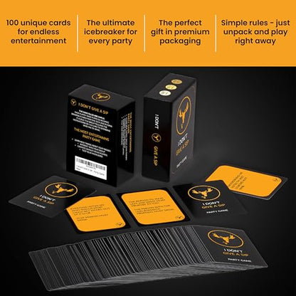 I DON'T GIVE A SIP... Fun Drinking Game for Adults | Hilarious Drinking Cards that Will Get You Drunk or Make You Do Funny Things | Adult Party Games for Game Nights and Epic Bachelor Parties