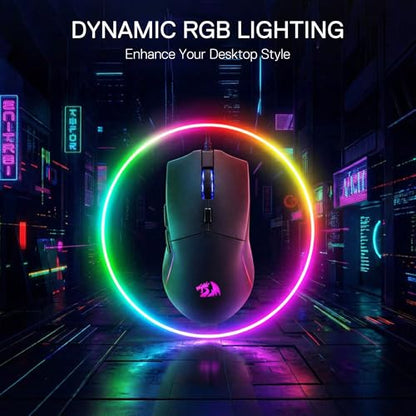 Redragon M730 PRO Wireless Lightweight RGB Gaming Mouse 10000 DPI | Cable-Free 0 Delay, Redefine Keybinding Macro, Vibing Backlight, Ergonomic Grip Body Comfort - size: Wireless