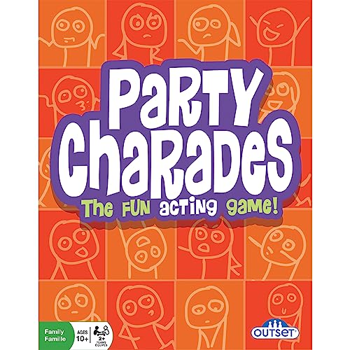 Outset Media- Party Charades Game - Family-Friendly Fun with 500 Charades Cards and Timer - Group Game Night Essential, Ages 10 and up, Amazon Exclusive