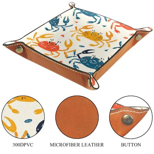 Colorful Crabs Dice Tray Dice Rolling Tray Folding Dice Holder for Dice Games, Like RPG, DND and Other Table Games - color: Multi 14