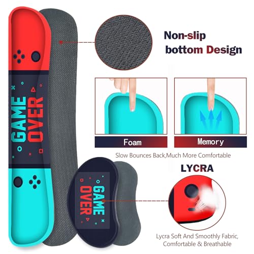 ARTSO Large Gaming Mouse Pad, Keyboard Wrist Rest Pad & Wrist Support Mousepad Set, Stitched Edge, Extended, Non-Slip Base, Memory Foam Desk Mat, Green Red Game Console - color: Green Red Game Console