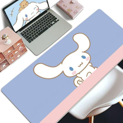 Kawaii Girly Cute Gaming Mouse Pads, Long Extended Desk Mat, Extra Large Girl Anime Mousepad Keyboard Pads for Work Game Office Home (cinnamll-3) - color: Cinnamll-3