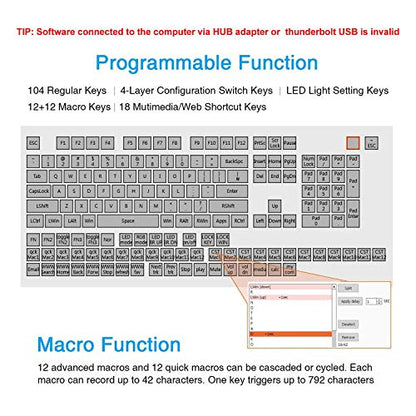 Koolertron Mechanical Numpad Macro Keyboard, 9-Key Numeric Keypad LED Backlit Gaming Keyboard, Fully Programmable Number Pad Keyboard, Computer High Ground Mechanical Macro Number Keypad - color: Black/Blue Switches/Blue LED