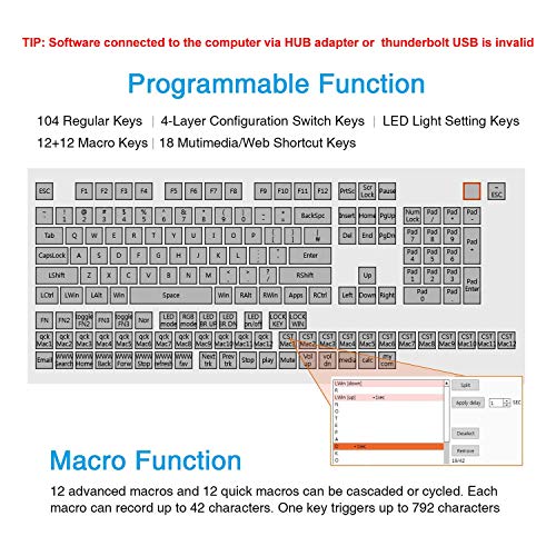 Koolertron Mechanical Numpad Macro Keyboard, 9-Key Numeric Keypad LED Backlit Gaming Keyboard, Fully Programmable Number Pad Keyboard, Computer High Ground Mechanical Macro Number Keypad - color: Black/Red Switches/Blue LED