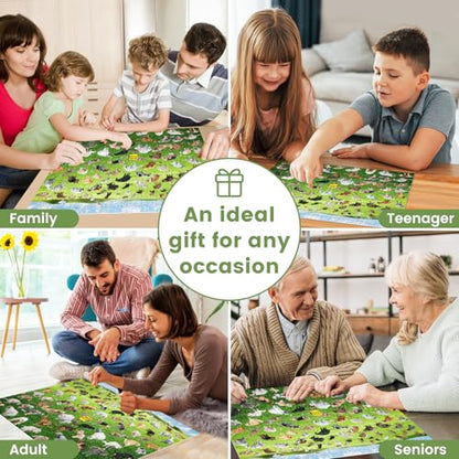 1000 Pieces Puzzles for Adults, Pooping Puppies Puzzle, Dogs Jigsaw Puzzles 1000 Pieces, Funny Gifts for Dog Lovers Friends, Perfect White Elephant Gag Gift, Dog Puzzle as Funny Home Party Decorations - style: Pooping Puppies