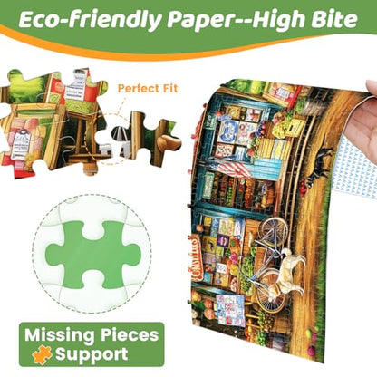 Puzzles 300 Pieces for Adults | HT Vegetable Store Puzzles | Recycled Cardboar Jigsaw Puzzles 300 Pieces | Challenging Family Activity Great Gift Idea for Family Friends | 20.5 X 15 inches - style: HT Vegetable Store