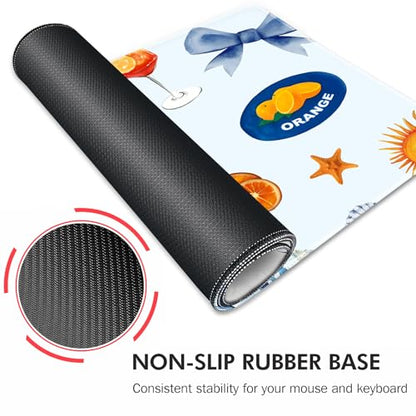 Galdas Gaming Mouse Pad XXL XL Large Long Extended Big Mousepad Non-Slip Rubber Keyboard Mouse Pad with Stitched Edges for Laptop Home Office (31.5x11.8x0.08 Inch) -Shell 2025 - color: Shell 2025