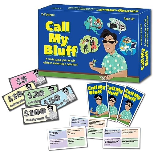 Call My Bluff: A Trivia Game You Can Win Without Answering a Question - Fun Family Card Game for Adults and Teens