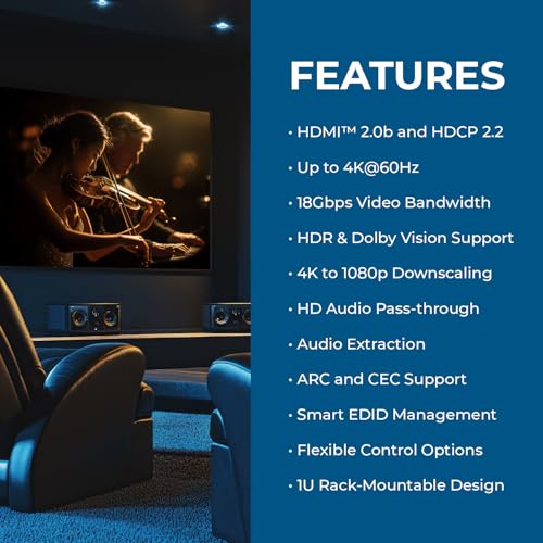 OREI 16x16 HDMI Matrix Switch - 4K Audio Extract, EDID, RS-232, WebGUI, IR | HDMI Switch 16 Input, HDMI Matrix 4K 16x16 – 18Gbps, HDR10+, Dolby Vision, Dolby Atmos, DTS:X, 1U Rack Mount - size: 16x16 Matrix