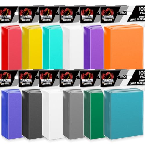 1200 Count Card Sleeves Toploaders for Trading Cards, 12 Colors Soft Baseball Card Sleeve for Standard Cards, Fit for MTG, Football Card, Sports Cards,Game Cards - color: 12 Colors