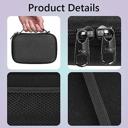 GEEKRIA Handheld Game Console Carrying Case, Protective Travel Retro Mini Game Player Box with Internal Mesh Pockets for Accessories (Dark Gray) - color: Dark Gray