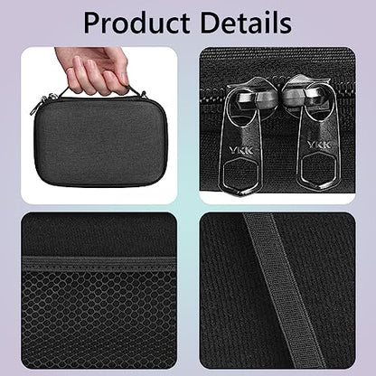 GEEKRIA Handheld Game Console Carrying Case, Protective Travel Retro Mini Game Player Box with Internal Mesh Pockets for Accessories (Dark Gray) - color: Dark Gray