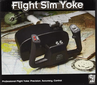 CH Products Flight Sim Yoke USB ( 200-615 ), Black