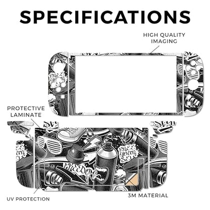 Glossy Glitter Gaming Skin Compatible with Nintendo Switch 2 Console Only - Mono Hip Hop - Premium 3M Vinyl Protective Wrap Decal Cover - Easy to Apply | Crafted in The USA by MightySkins - color: Mono Hip Hop, size: Switch 2 Console Skin Only, style: Glo