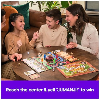 Spin Master Games Jumanji: The Game 30th Anniversary Classic Board Game | Thrilling Jungle Adventure, Solve Riddles & Dodge Dangers To Win, Teaches Strategic Problem Solving, 2-4 Players, Ages 8+ - style: Classic Board Game