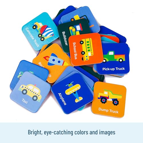 Wildkin Memory Matching Game – 18 Educational Pairs for Toddlers & Preschool - Transportation - style: Transportation
