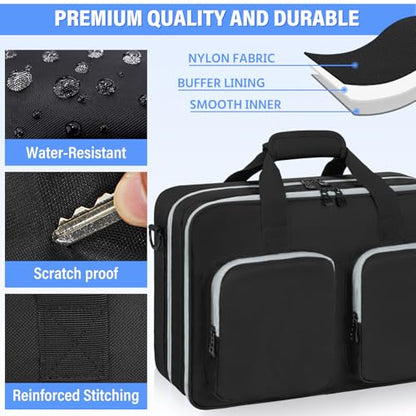 AKOZLIN Full Padded Carrying Travel Bag Compatible with PS5/PS5 Pro Console Monitor,Headset,Game,Charger & Accessories Storage Case [Video Game] - style: For Ps5/Pro-black Grey