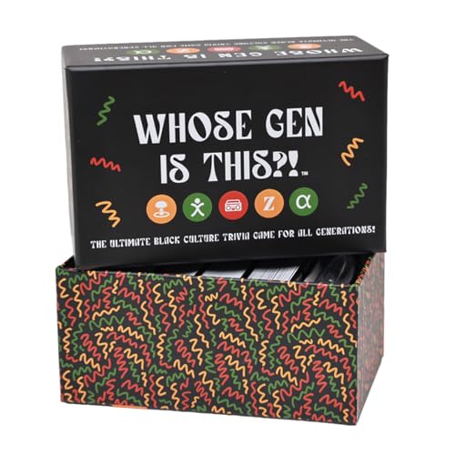 Black Culture Trivia Card Game | Fun Multi-Generational Party Game for Adults & Teens | 5 Categories | 250 Trivia Cards & Sand Timer | Great for Game Nights & Family Gatherings!