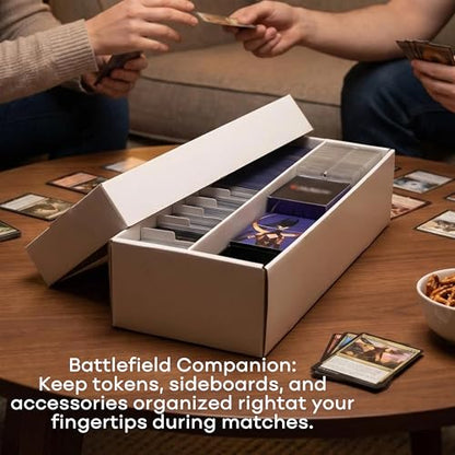 Trading Card Storage Box for MTG TCG Sports Card Collection, 2 Row Cardboard Top loader Storage Box, Bulk Card Storage, 2 Sets