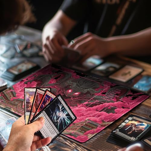 MTG Playmat,With Waterproof Storage black Bag Szie 60 x 35CM , With Zone MTG playmat Stitched Edges Game Play Mat Trading Card Game Playmats TCG Game Mat (With Zone,9) - color: 9, size: With Zone