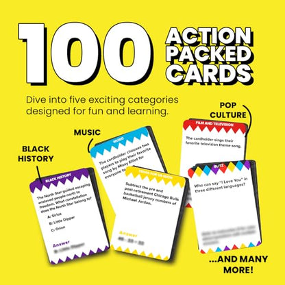 A Mind Game for The Culture | Trivia for Adults & Family Gatherings – Explore Entertainment, Music, Math & Black History | Activity for Black Business Month, Parties & Game Nights with Friends