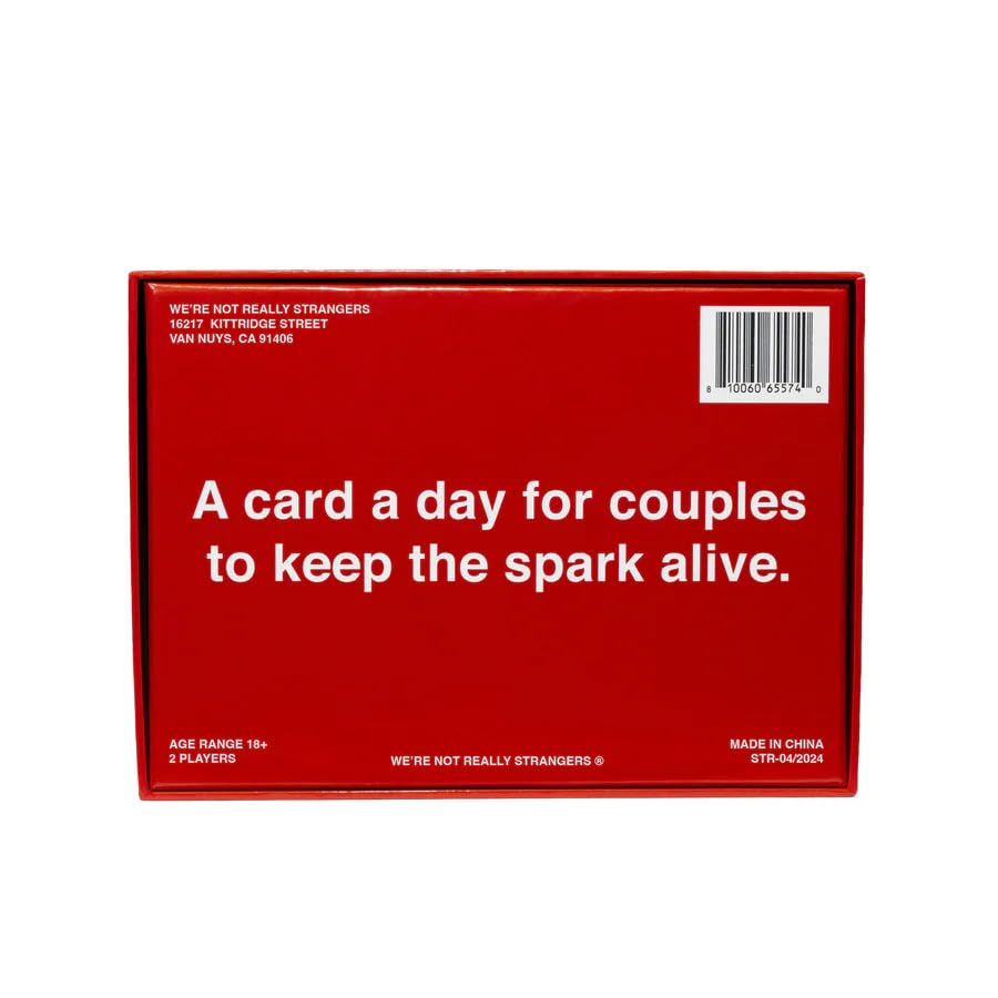 WE’RE NOT Really Strangers 365 Card Game – Daily Conversation Cards for Couples – Gift for Partners, Fun & Meaningful Scratch-Off Relationship & Marriage Activities & Questions, Ages 18+, 2 Players - style: 365