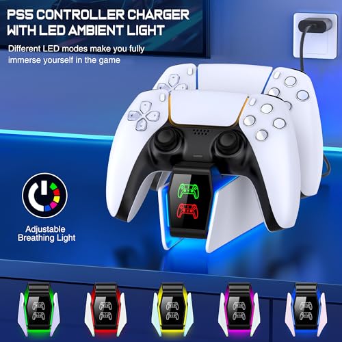 PS5 Controller Charger Station for PlayStation 5 Controllers Dual Stand Charger Dock, PS5 Controller Charging Station Accessories(S - size: S