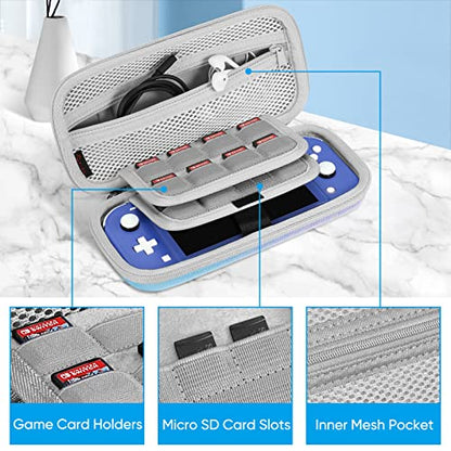 FINTIE Shockproof Carrying Case for Nintendo Switch Lite 2019 | Hard Shell Protective Cover, Portable Travel Storage Bag, Game Card / Micro SD Card Slots, Inner Pocket, Evening Ombre - color: evening ombre