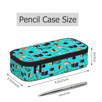 Sushi Rolls Pencil Case Seafood Prawn Chopsticks Japanese Asian Food Pencil Bag Pouch Box Organizer for School Student Boy Girl Office - color: Sushi Rolls