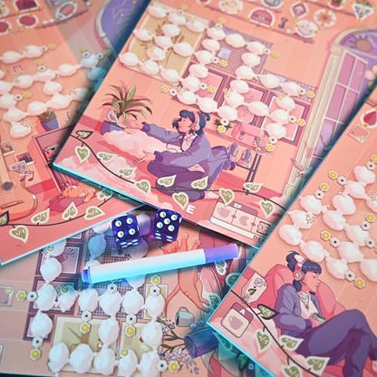 Daydream Board Game | Cozy Roll-and-Write Puzzle with 8 Sceneries, Relaxing Game for Kids & Adults, Ages 8+, 1-5 Players, 15-30 Mins
