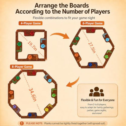 Jokers and Marbles Board Game Set – Wooden Marble Game with 40 Marbles, 4 Decks of Cards, Instructions, 2–8 Player Family Tabletop Game, Portable Travel Party Board Game with Carry Bag - color: Espresso Stained