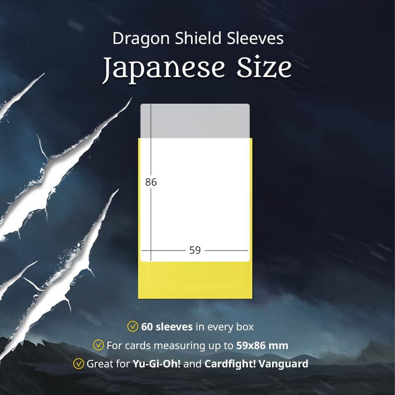 Dragon Shield | Japanese Size Card Matte Sleeves | 60 CT - Smooth & Tough Premium TCG Sleeves - Compatible with Yu-Gi-Oh, Naruto, Cardfight & Vanguard | Gold - color: Gold Matte